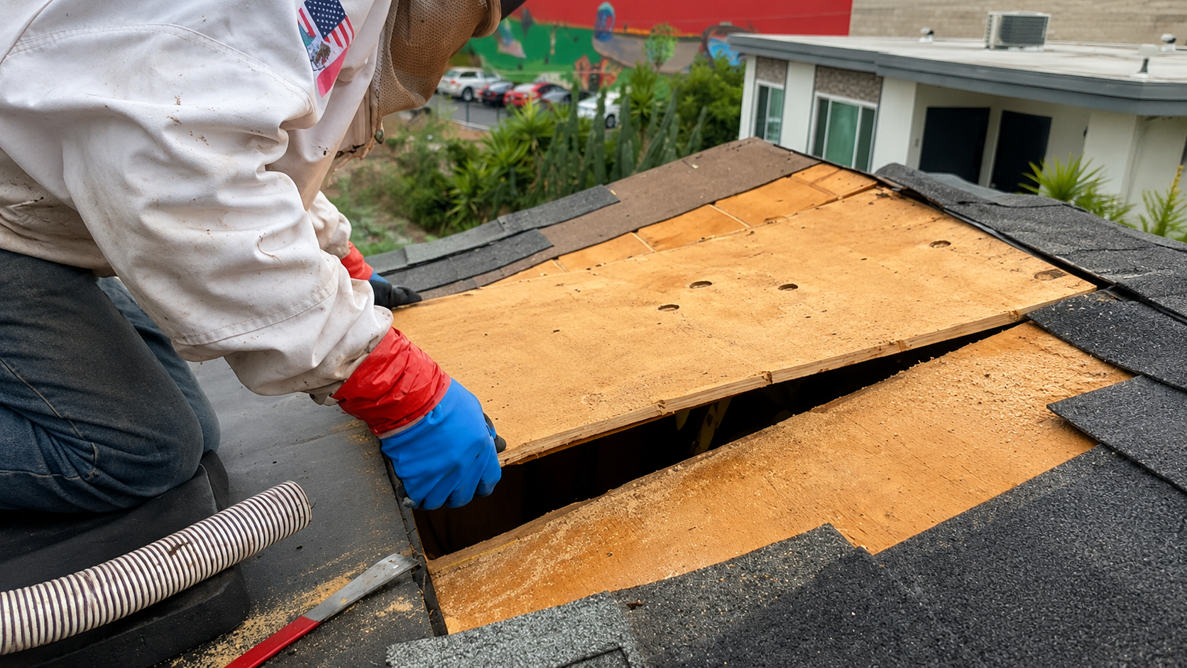 Bee damage repair in San Diego
