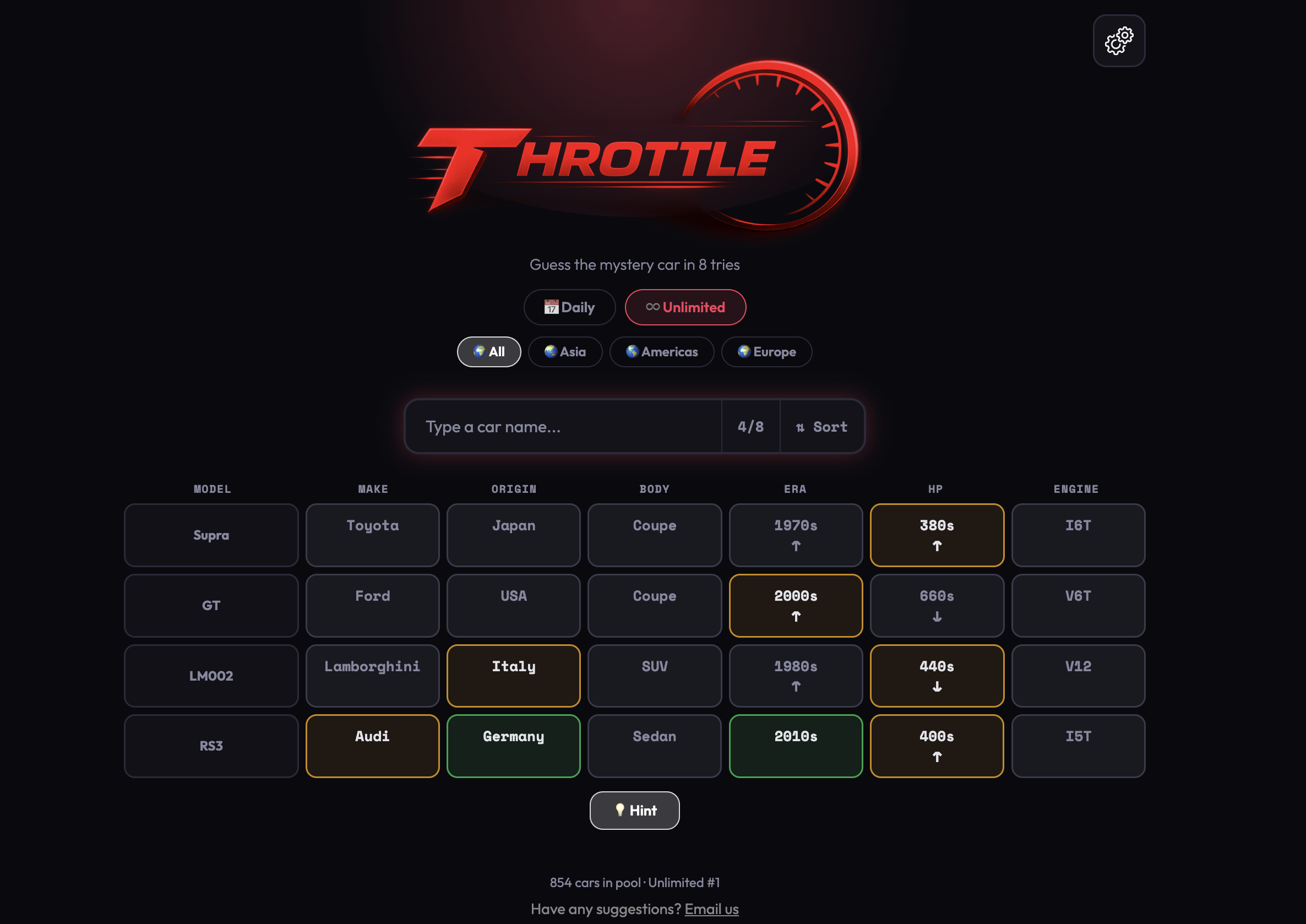 Throttle Game