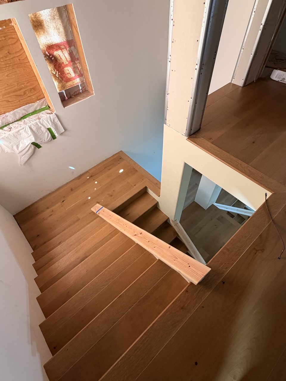 Hardwood Staircase Top