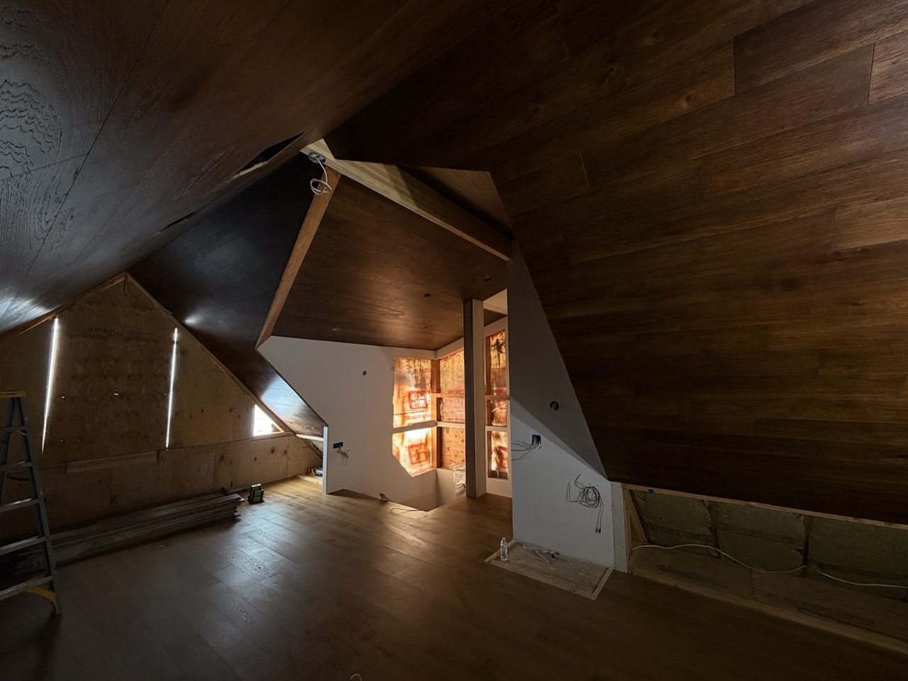 Attic Wood Paneling