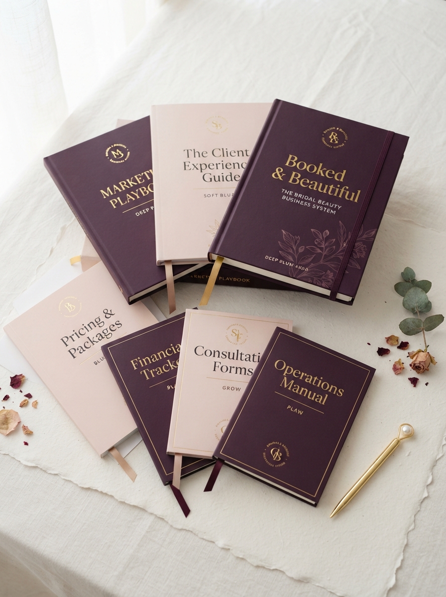 Booked and Beautiful bridal beauty business starter system workbooks