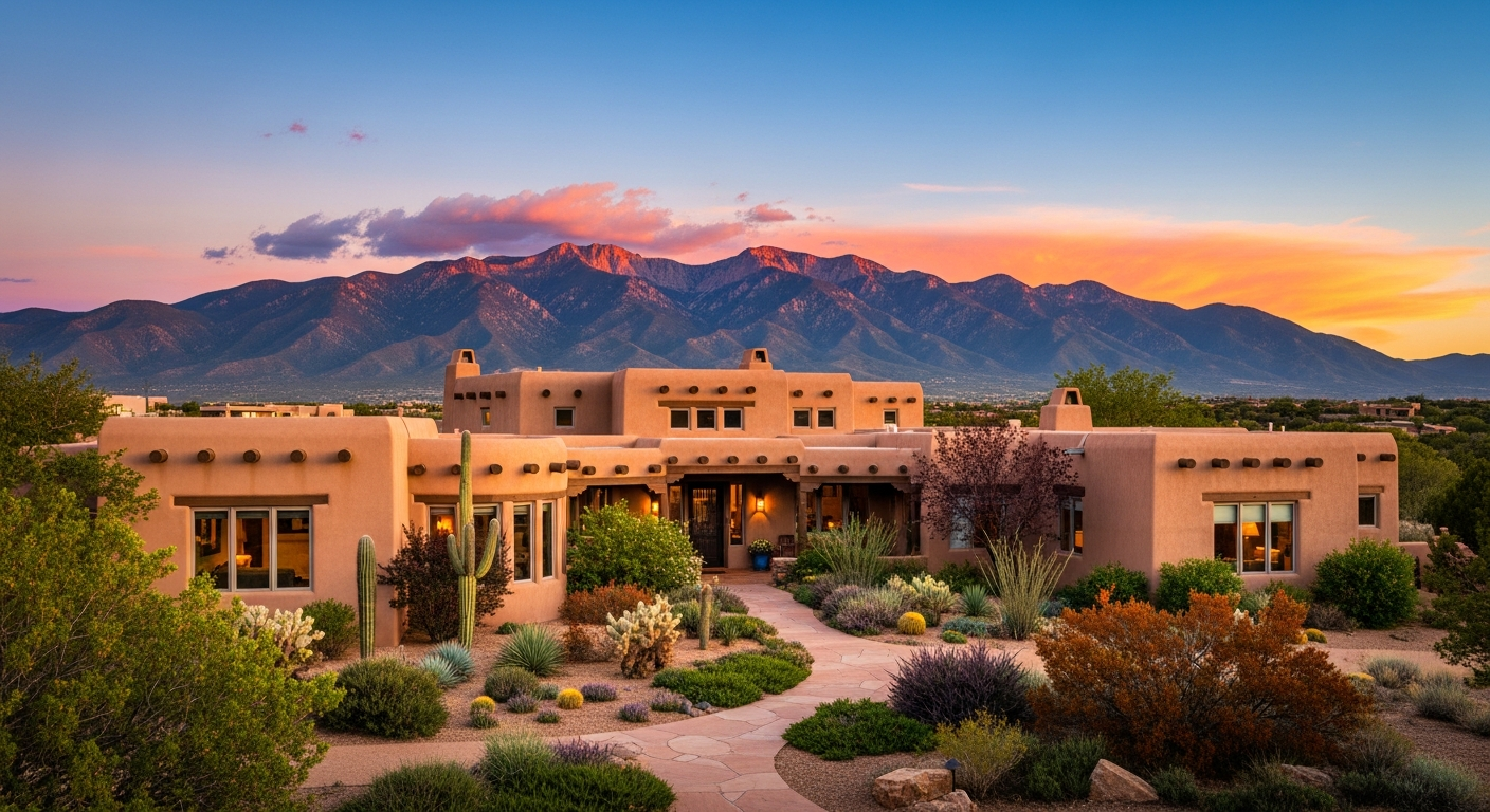Luxury home in Albuquerque with Sandia Mountains