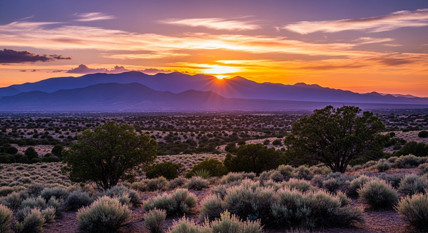 Beautiful high desert landscape in Albuquerque, New Mexico