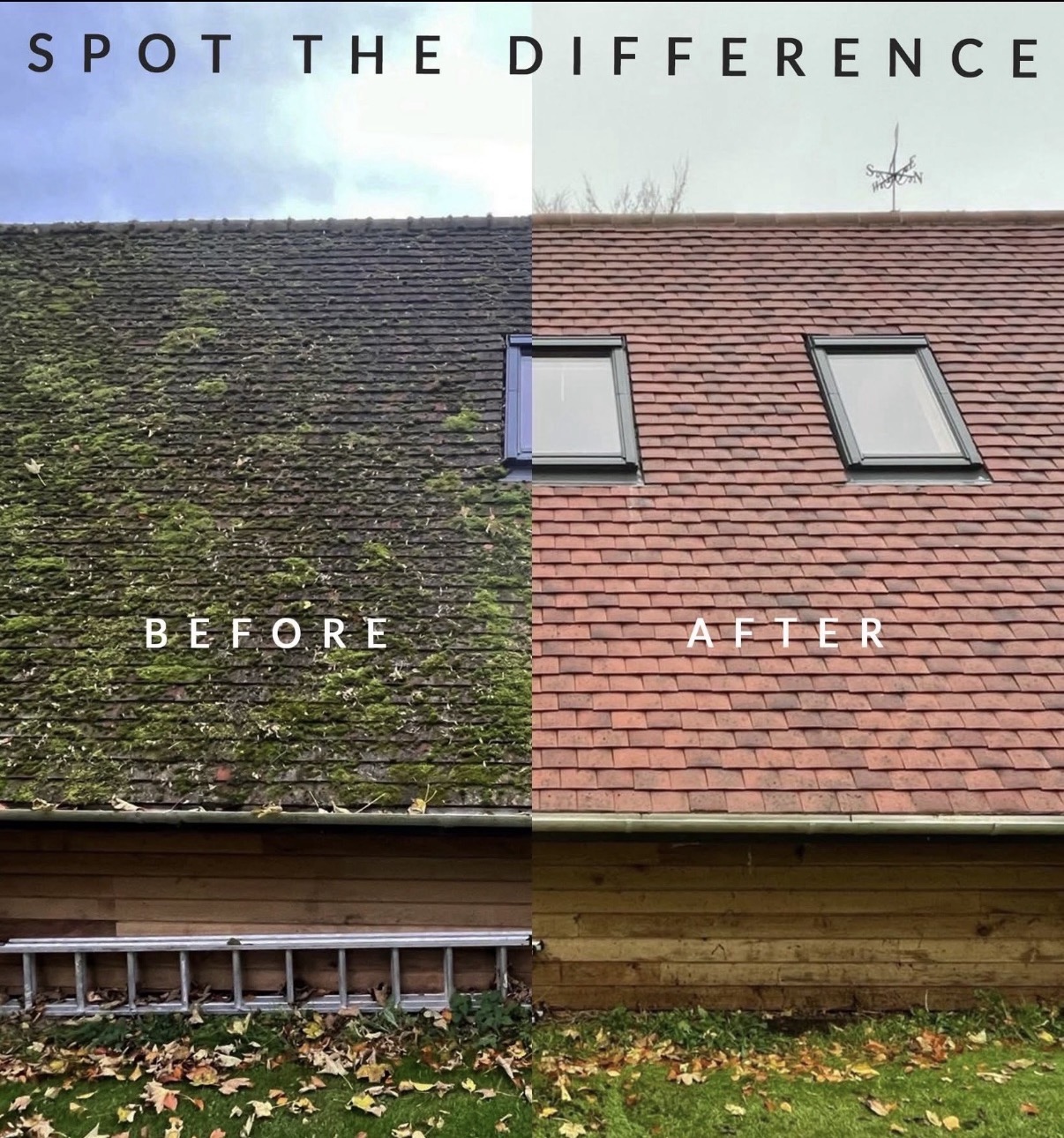 Professional exterior cleaning results showing before and after transformations for project 11