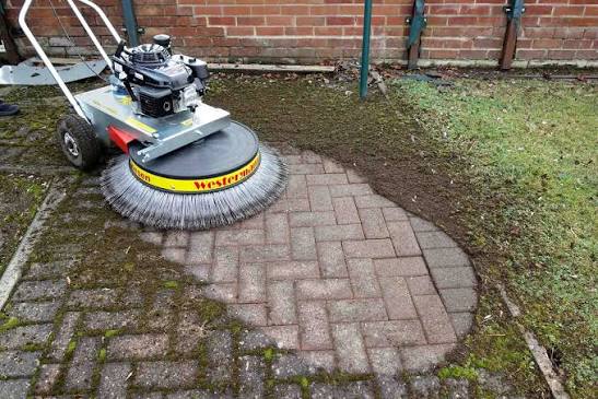 Westermann Driveway Cleaning Machine in action