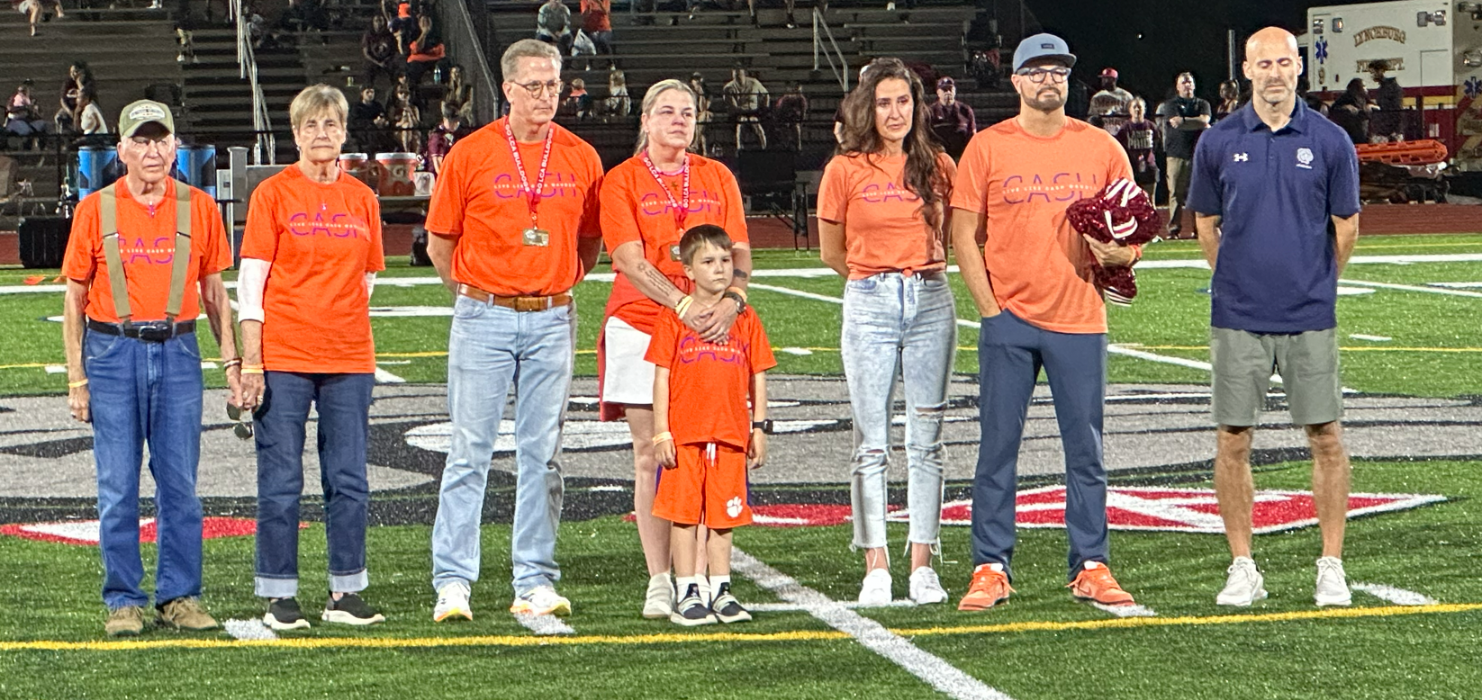 Cash Gaudio's family at LCA Orange Out