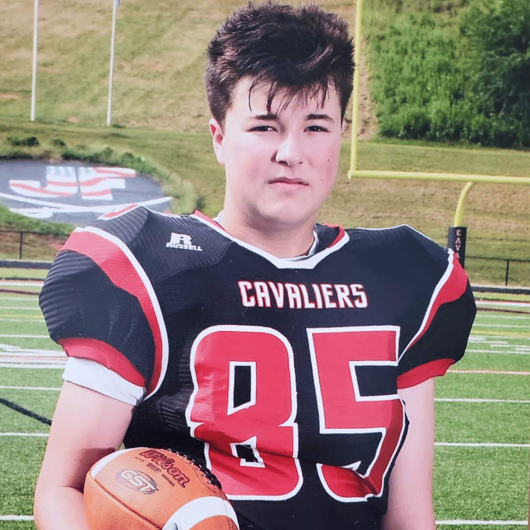 Cash playing football