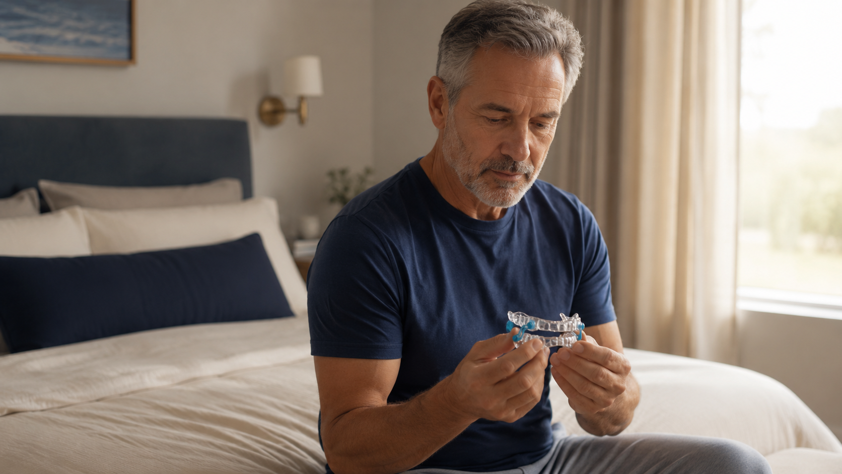 Patient examining SleepWell device
