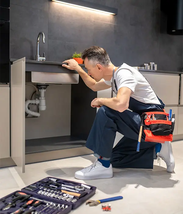 Plumber with clipboard