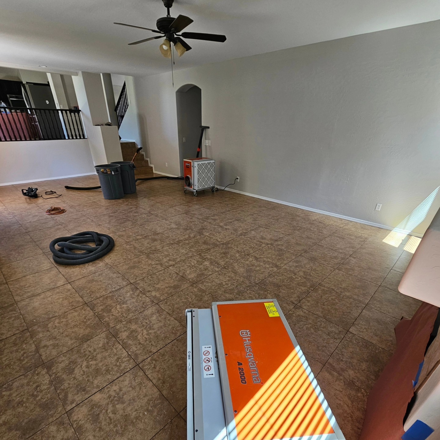 Beautiful newly installed flooring in a bright living room