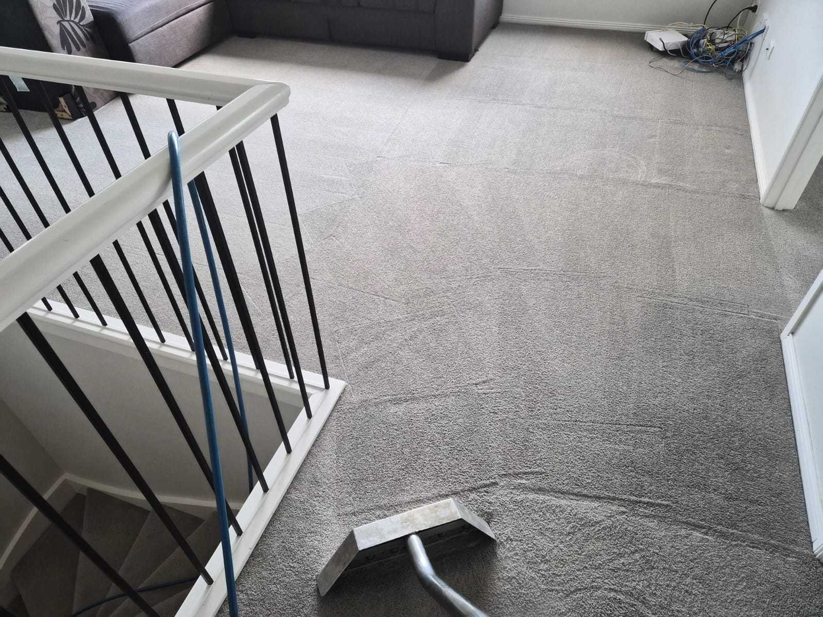 Staircase carpet cleaning