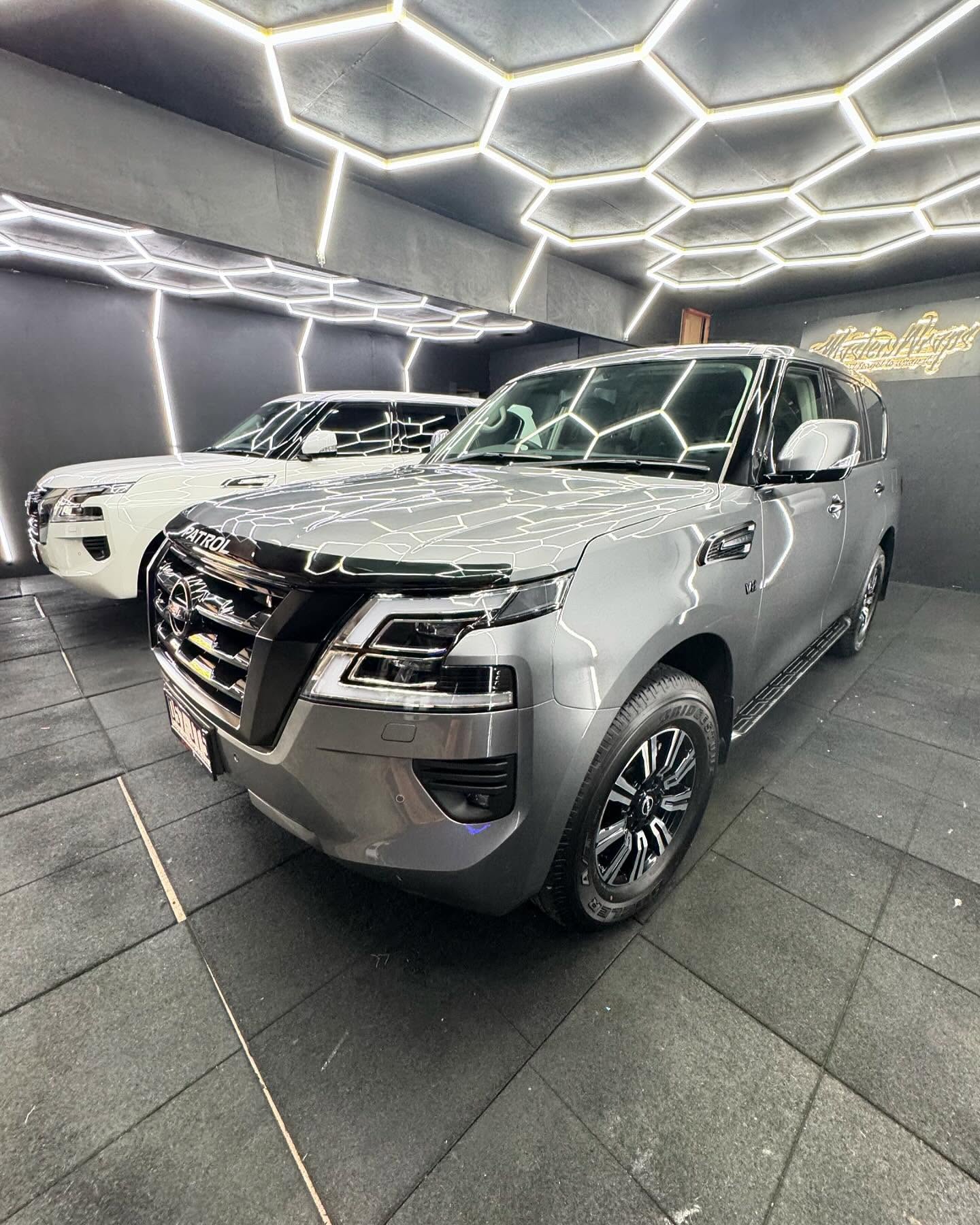 Grey Nissan Patrol wrapped in the Master Wraps Townsville studio