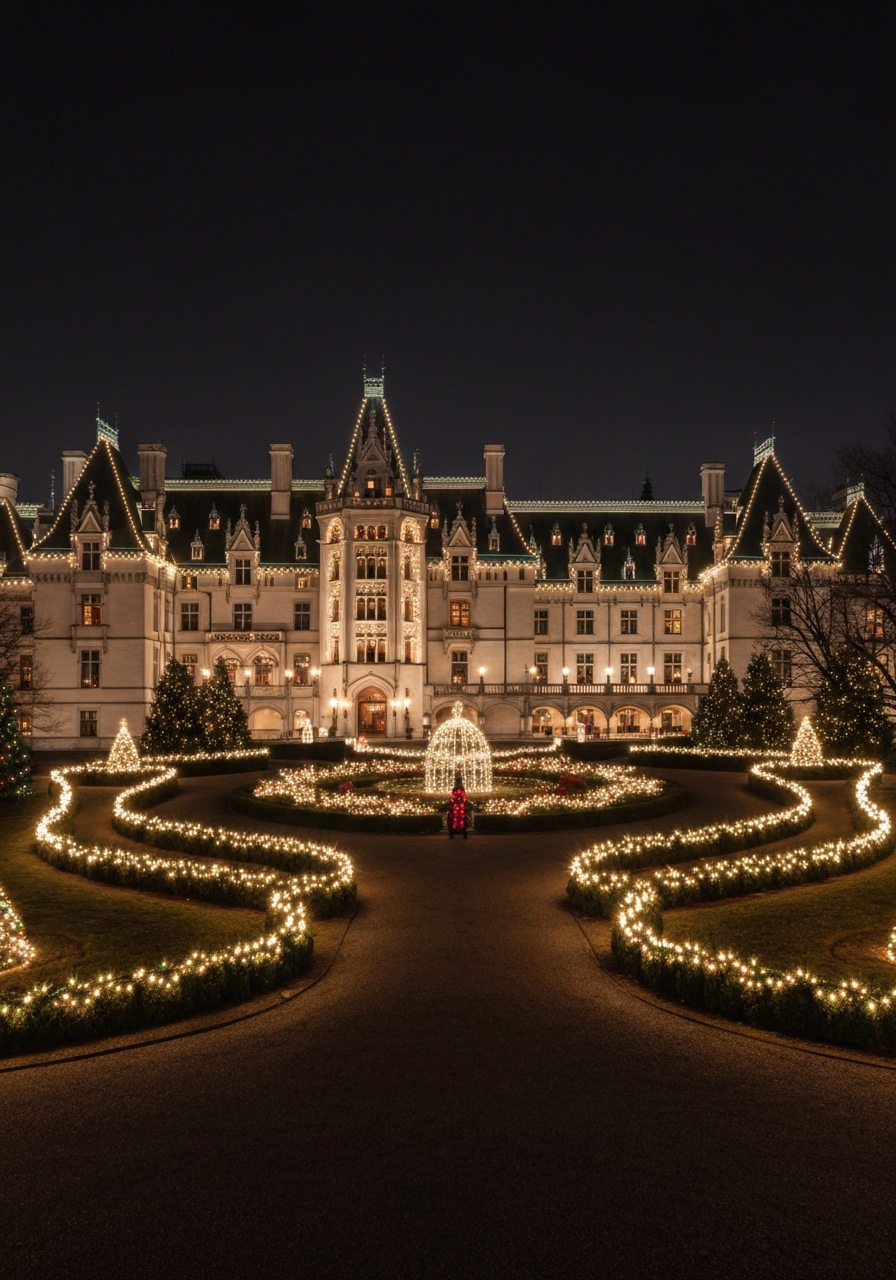 Biltmore Estate at Christmas night