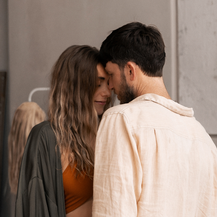 Couple embracing