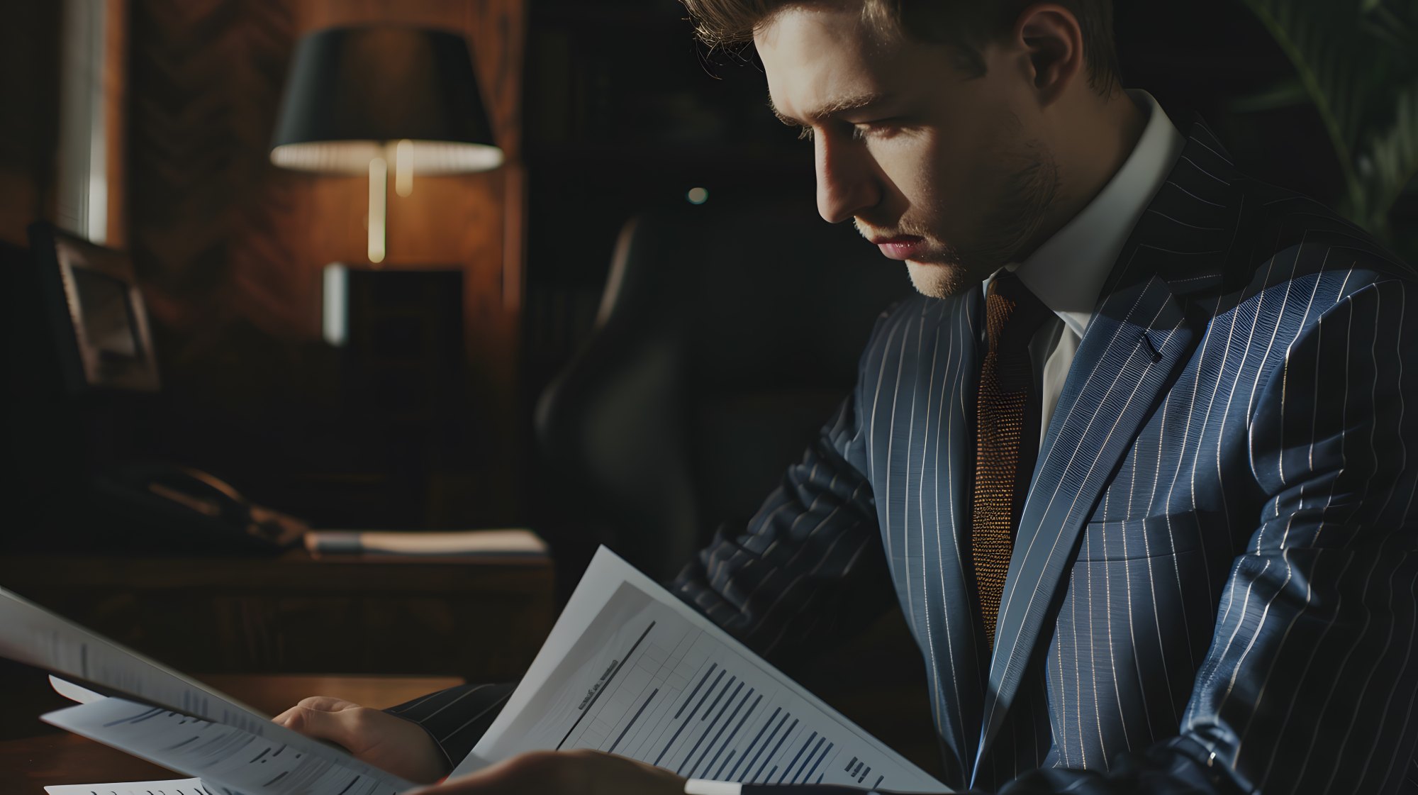 Private investigator reviewing case notes for Wake Forest NC investigation services