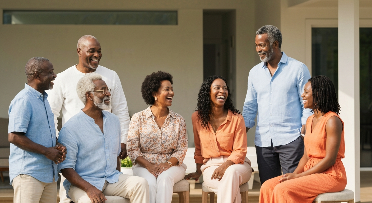 Multi-generational family gathering