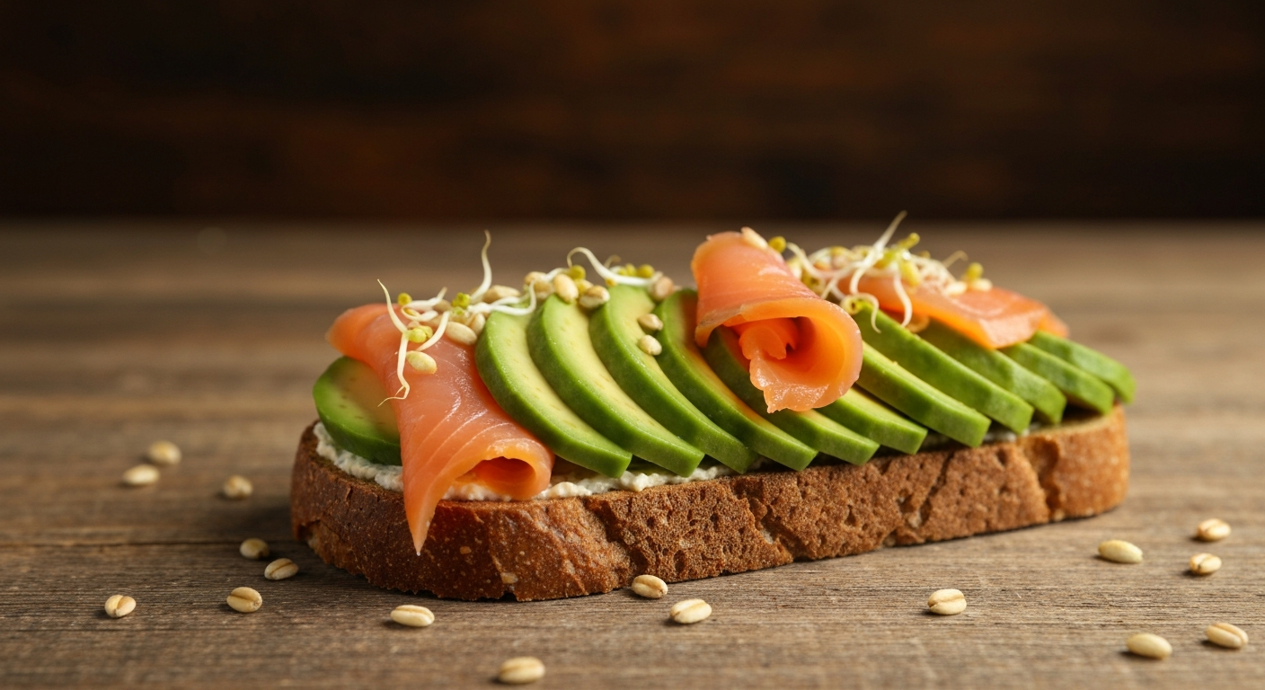 Avocado and Smoked Salmon Sprouted Toast