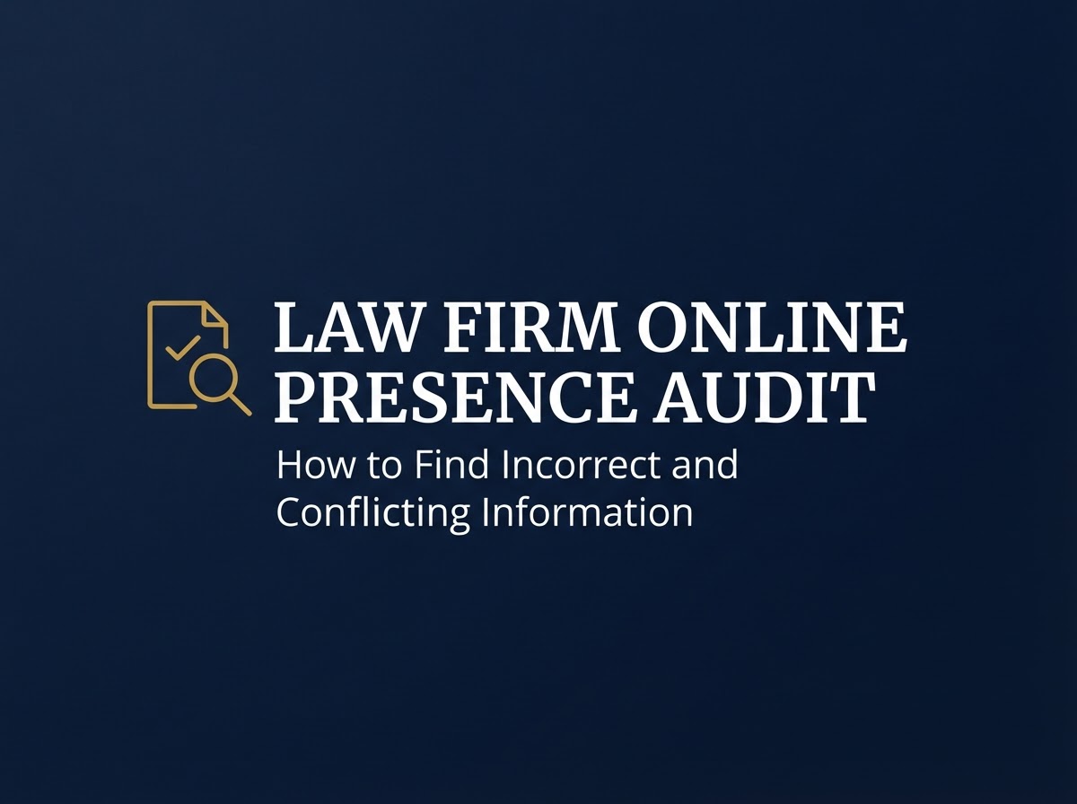 Law Firm Online Presence Audit: How to Find Incorrect and Conflicting Information