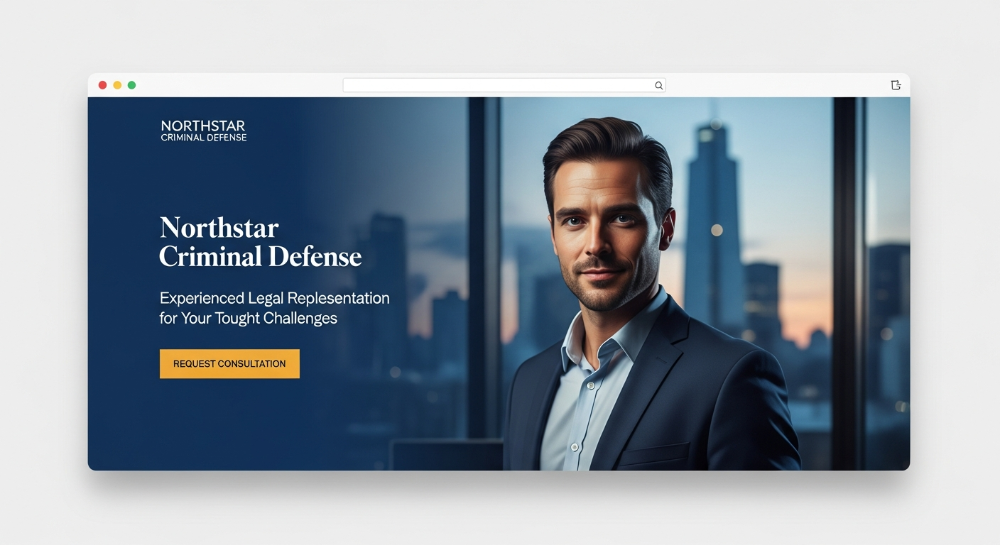 Desktop law firm website demo