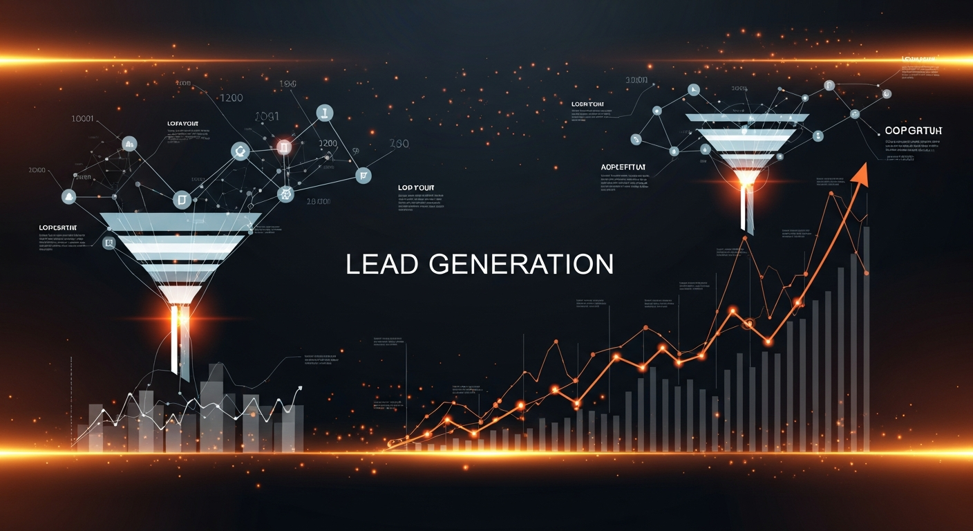 Abstract lead generation background