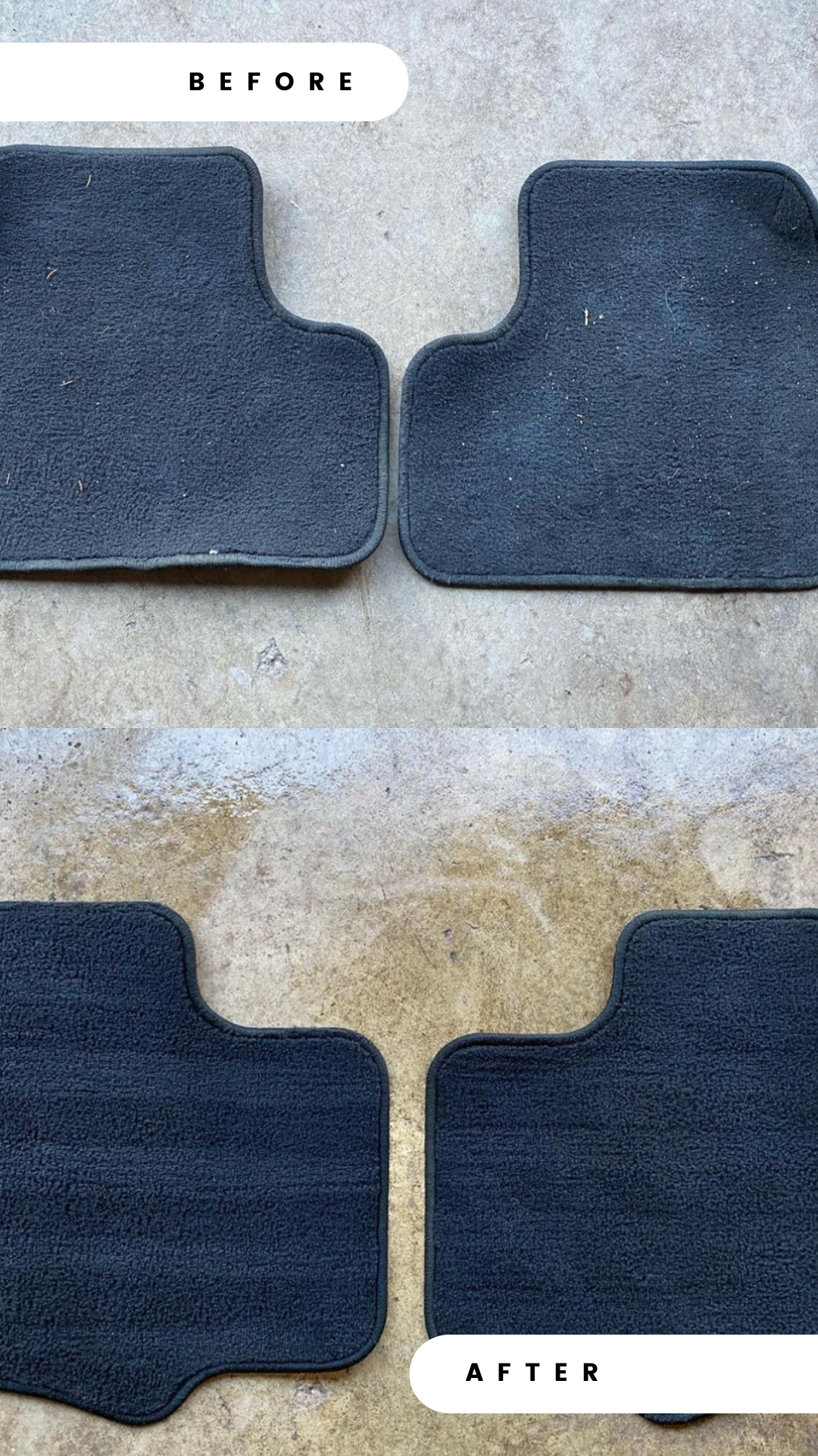 Before detailing - dirty floor mats