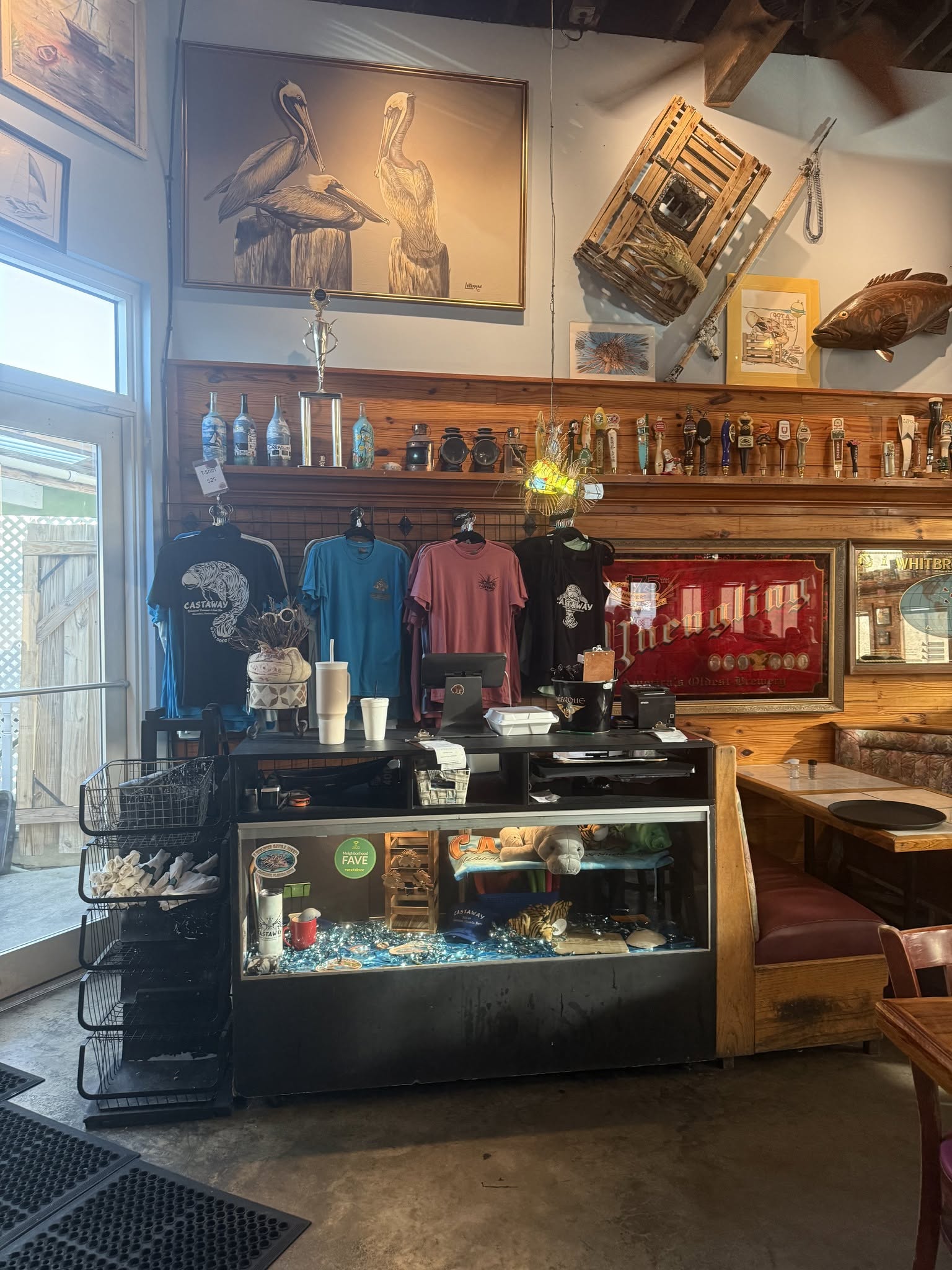 Castaway interior showing merchandise and eclectic decor