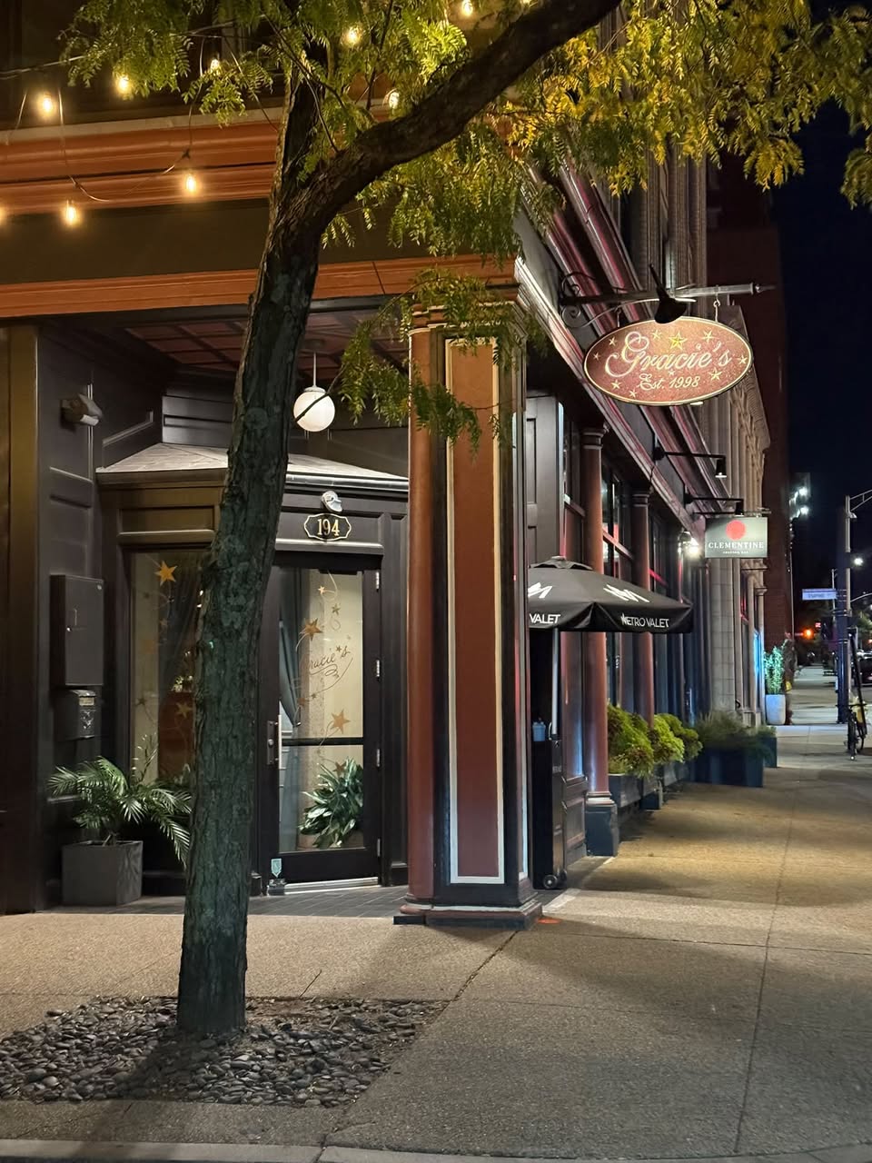 Gracie's restaurant exterior in Providence, Rhode Island