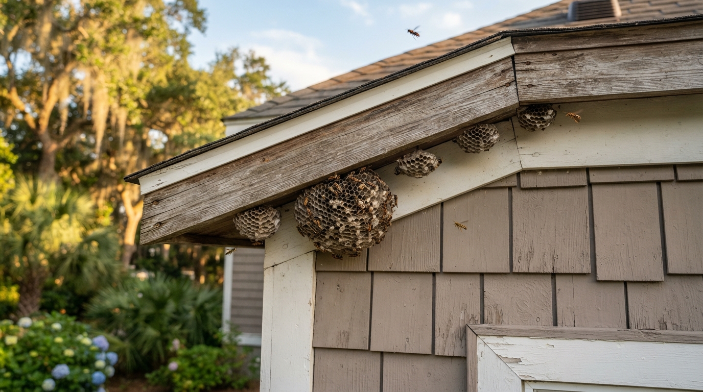 Why Wasp and Hornet Control in Coastal Georgia Requires Professional Service — Not Just a Can of Spray