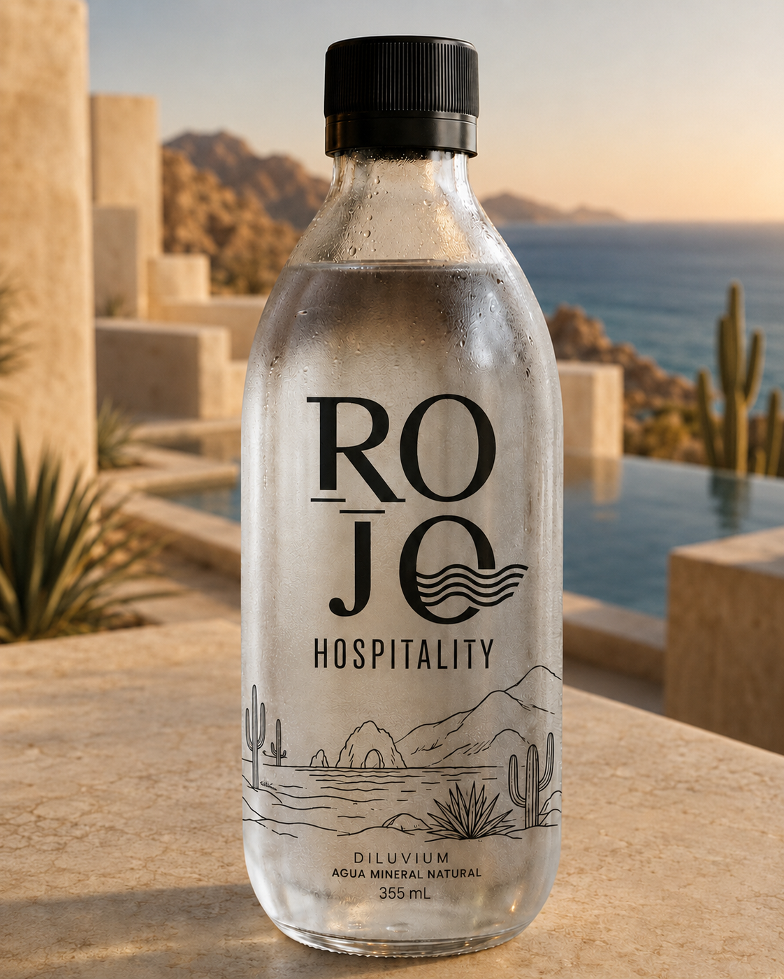 Botella Vidrio Natural Personalizada