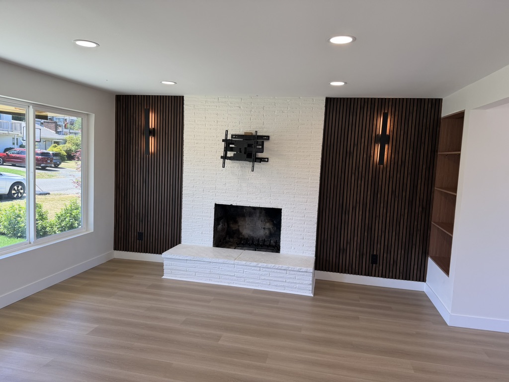 Modern Fireplace Feature Wall Transformation After