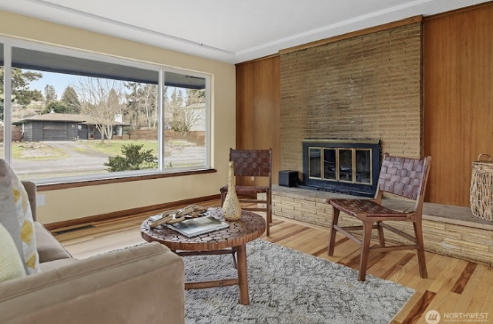 Modern Fireplace Feature Wall Transformation Before