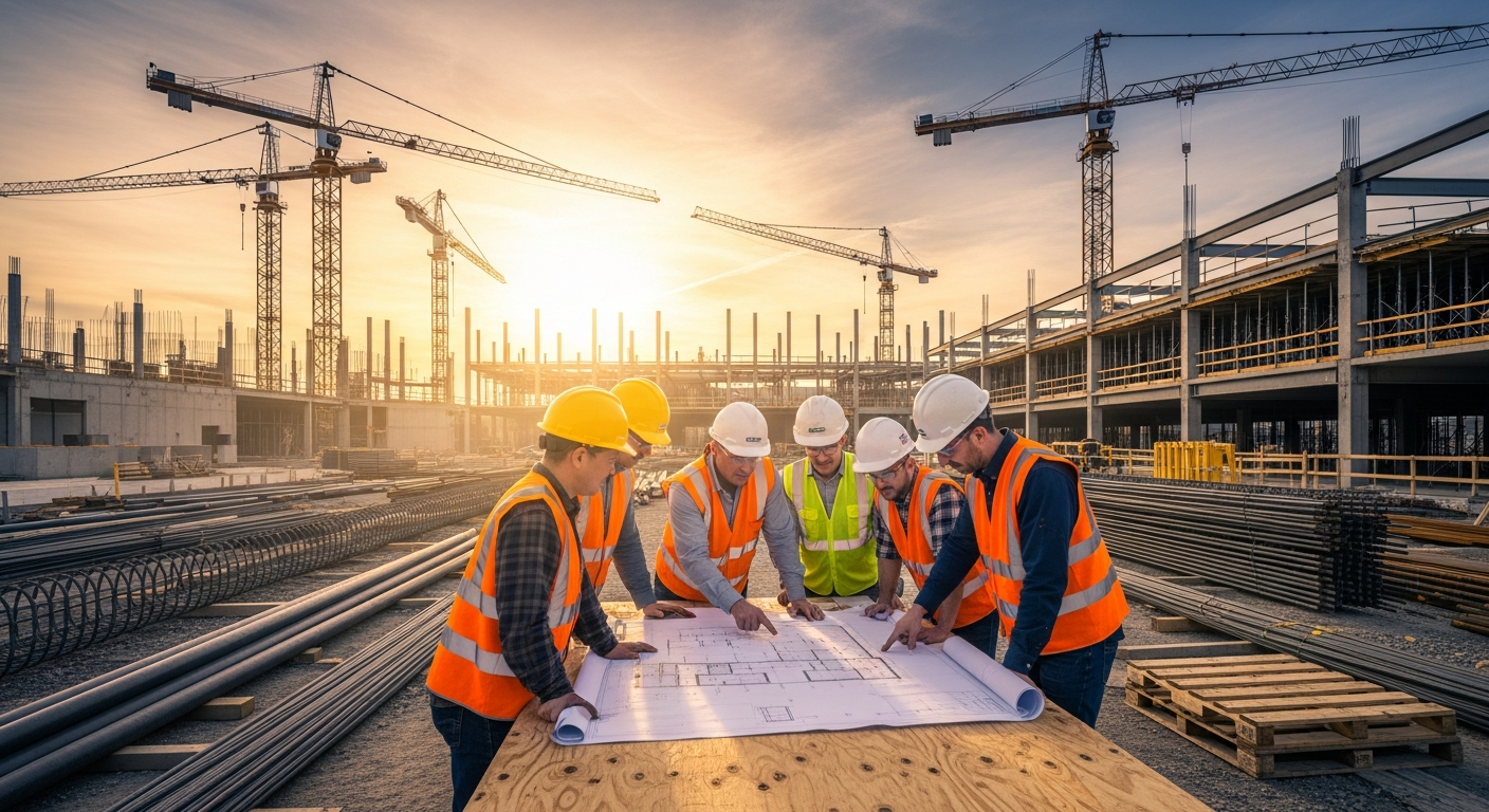 Premium construction jobsite background