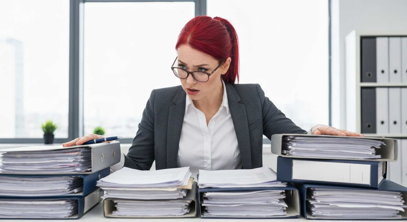 Employee watching HR training video