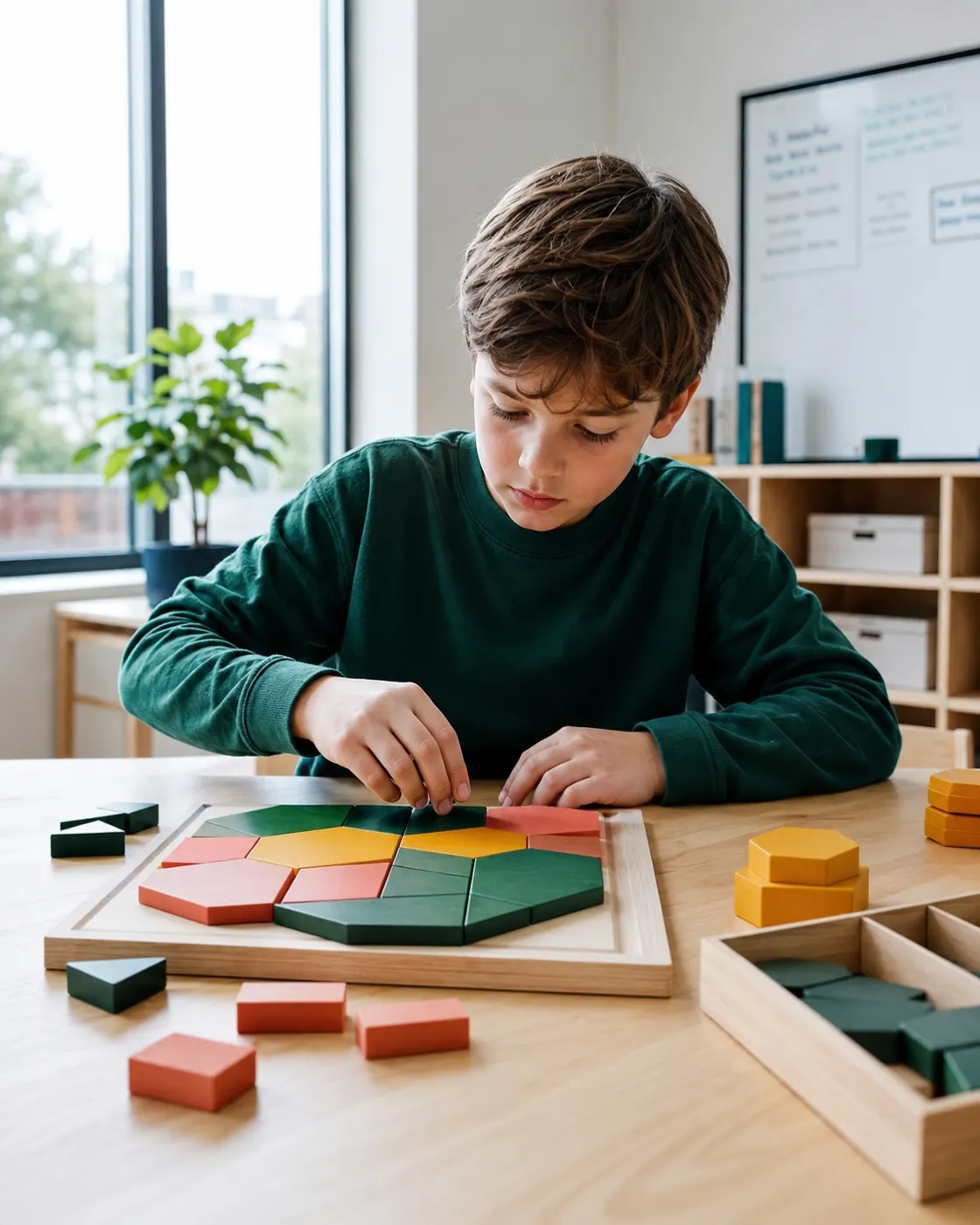 Child engaged in hands-on learning at Scholar's Studio
