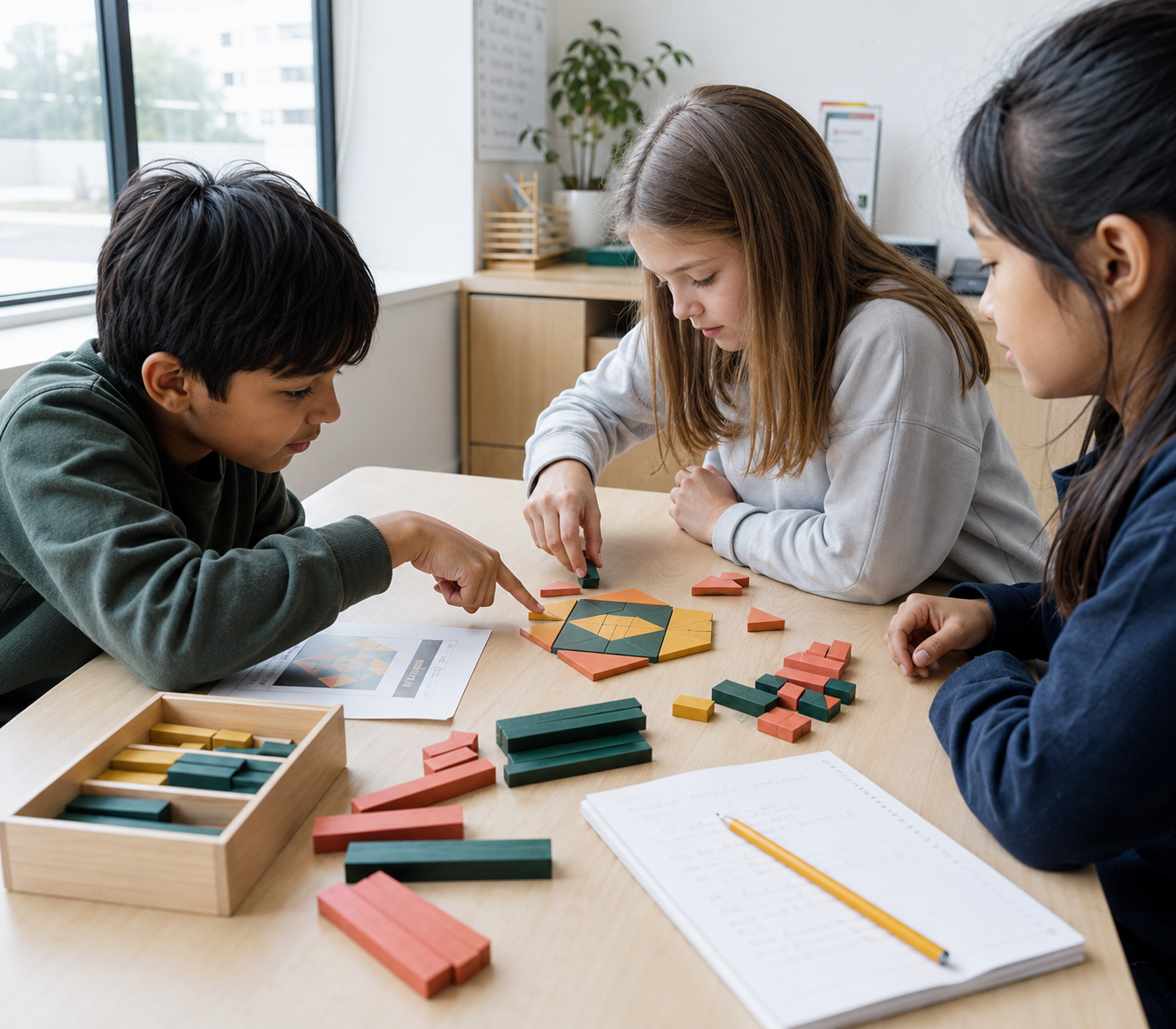 Students participating in applied challenge
