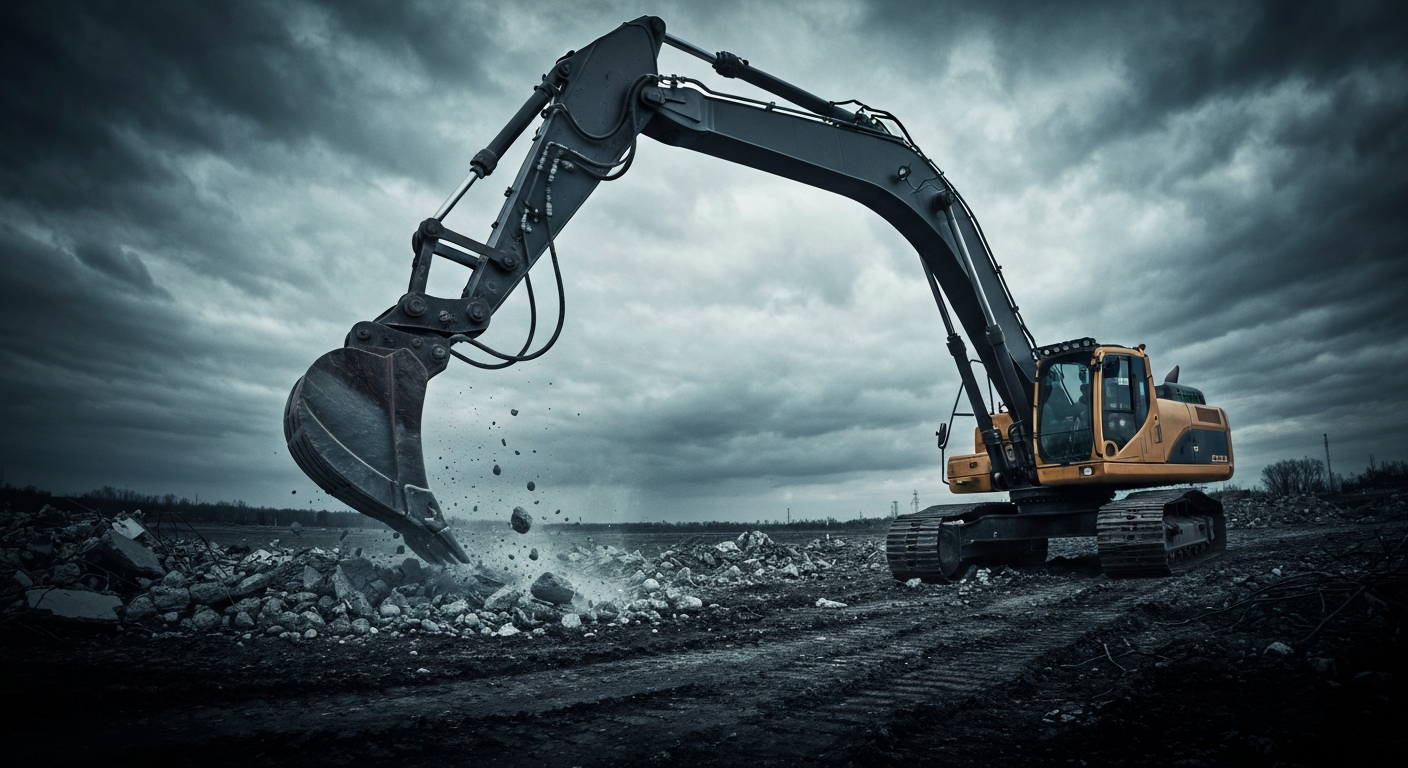 Demolition equipment on a local job site