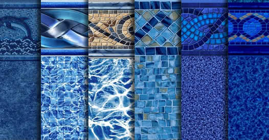 Various pool liner patterns and designs