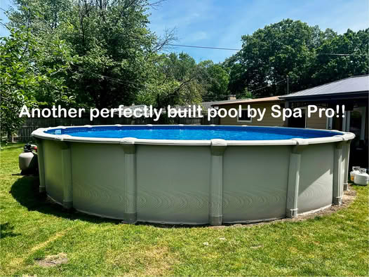 Oval above ground pool