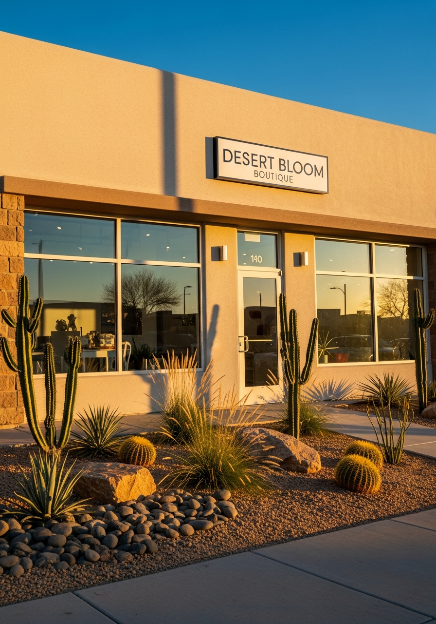 Local Las Vegas commercial storefront with clean glass windows