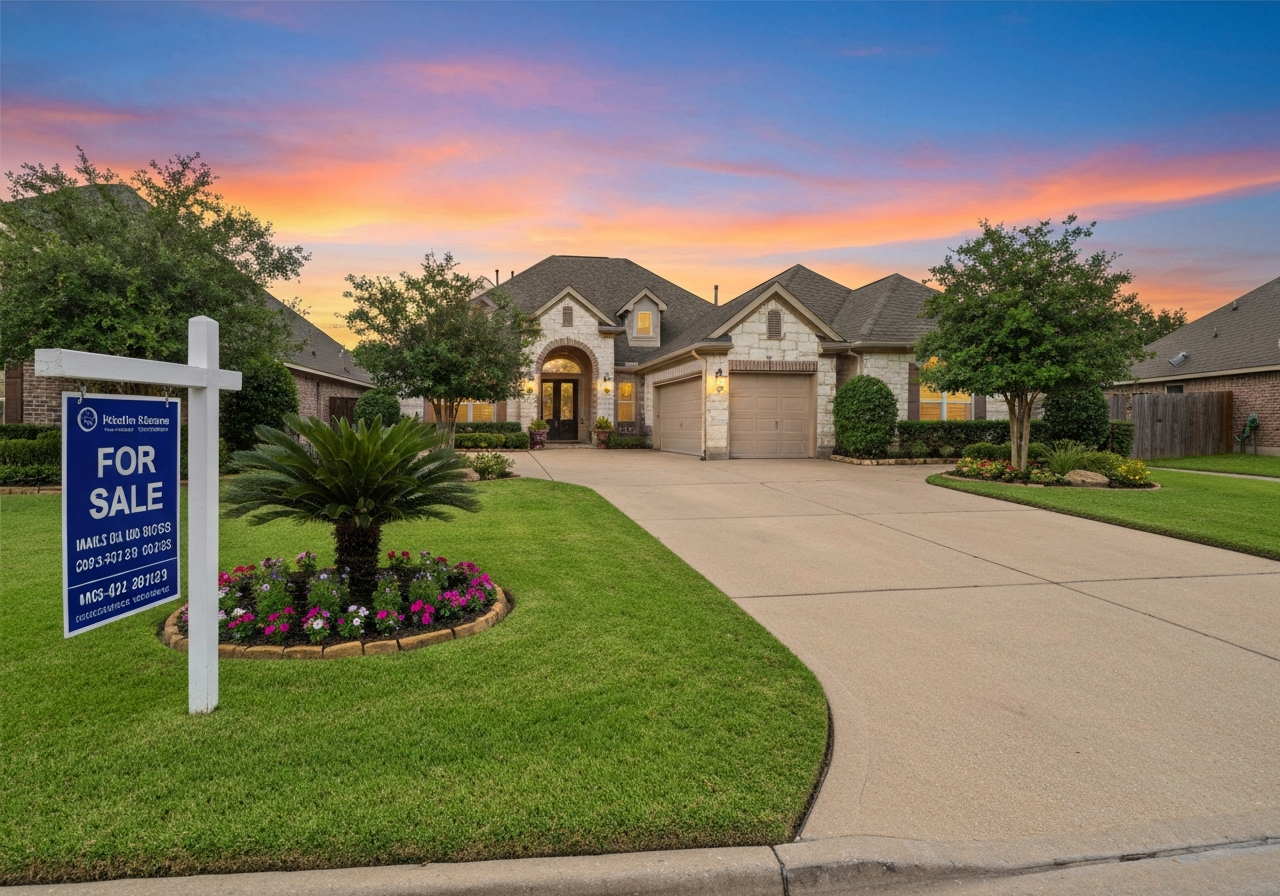 Houston home for sale with professional curb appeal