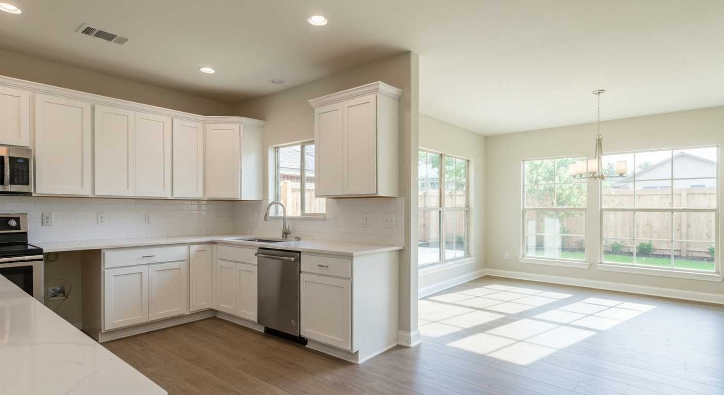Freshly updated modern home interior in Houston