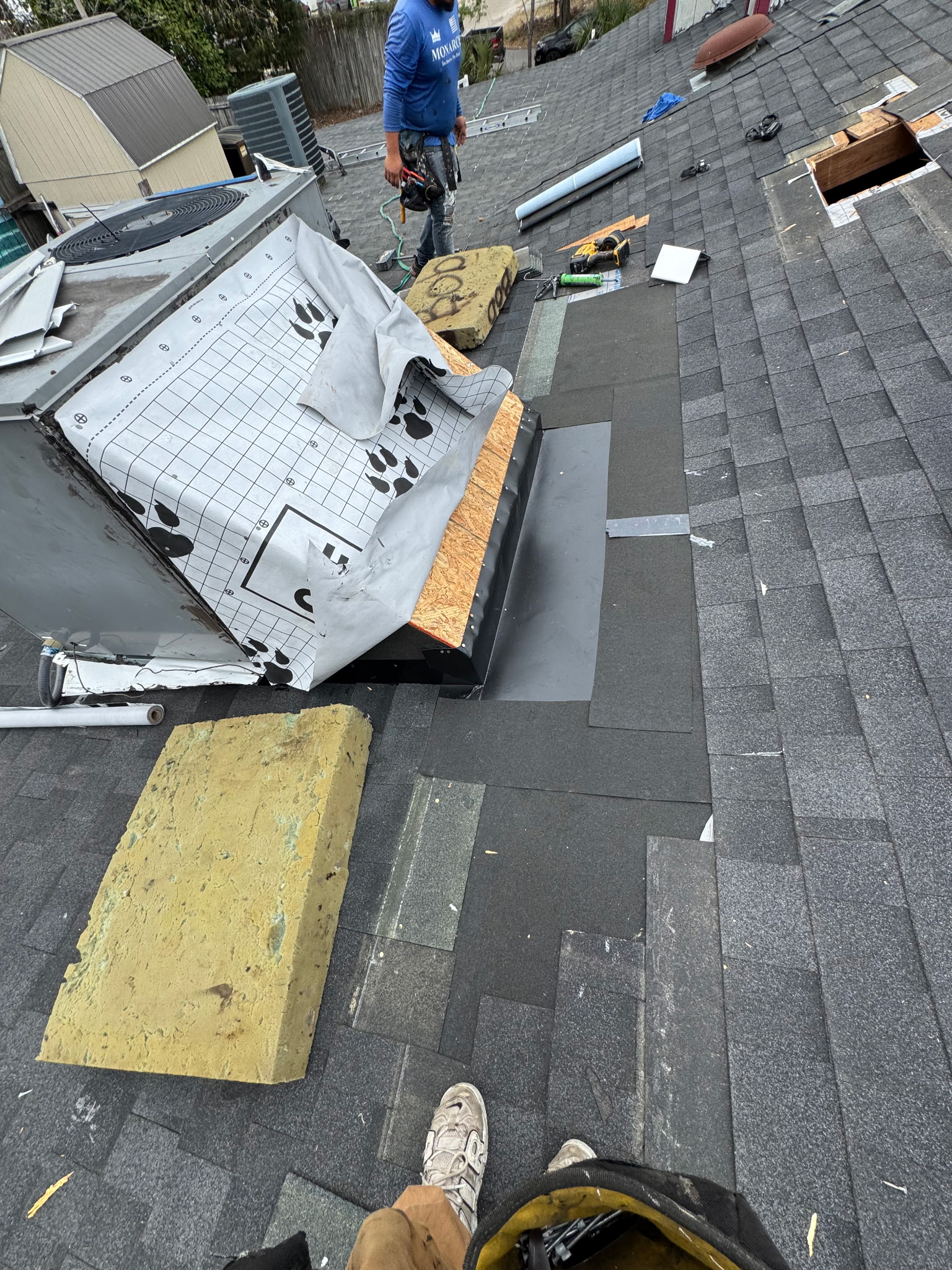 Residential shingle roof replacement by Gold Standard Roofing