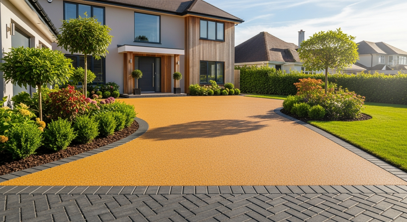 Beautiful resin bound driveway