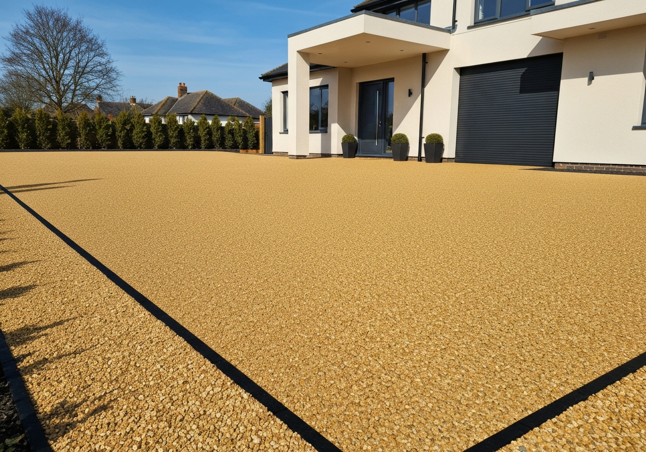 Golden Resin Bound Driveway