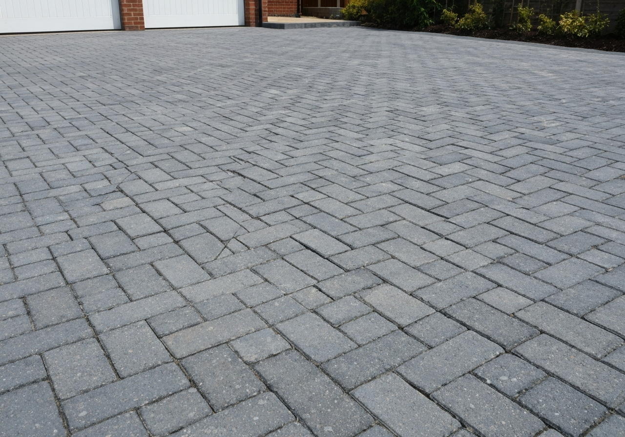 Charcoal Block Paving Driveway