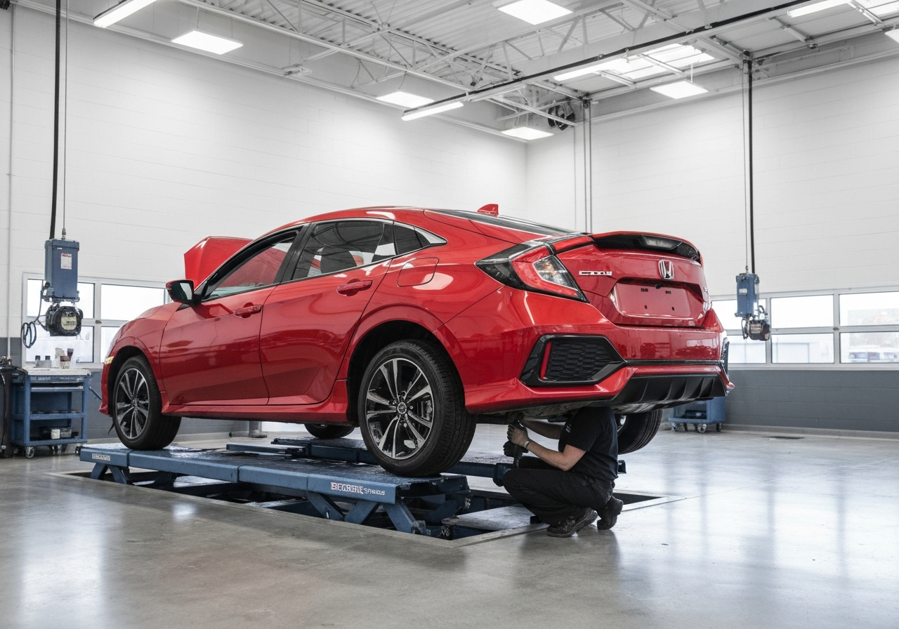 Honda on Service Rack