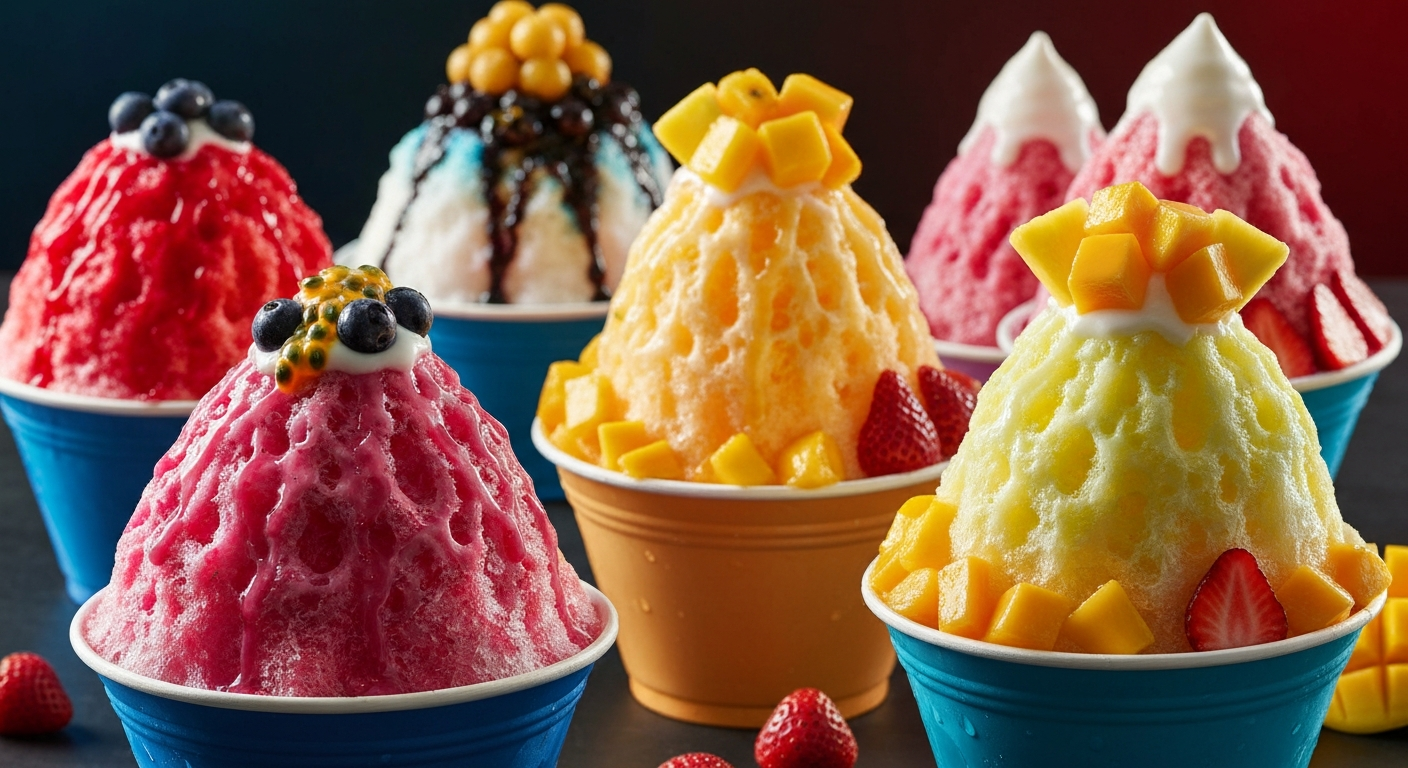 Tropical Sno shaved ice menu hero