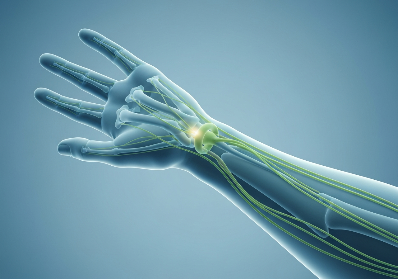 Abstract representation of carpal tunnel syndrome