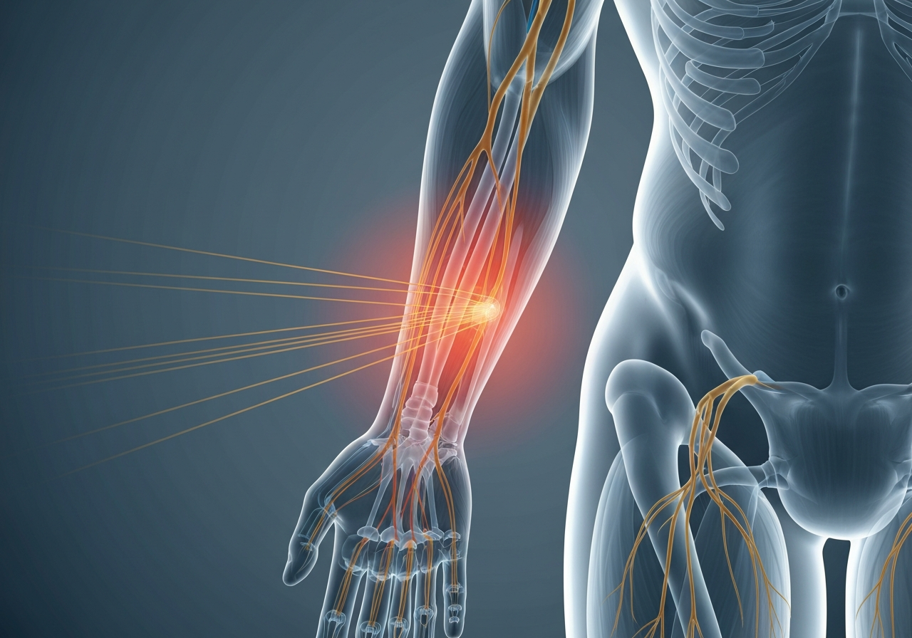 Abstract representation of arm and leg pain