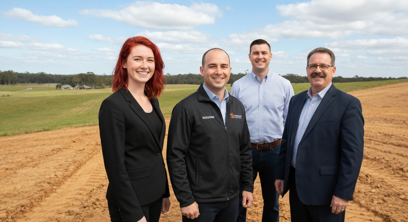 Ellis Gray professional team on vacant land